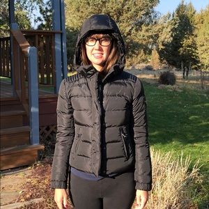 Prada Snow Jacket Black Nylon Puffer 42